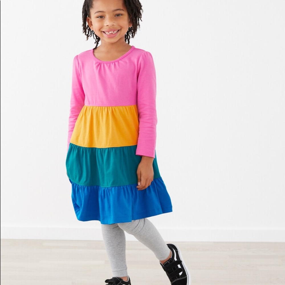 HANNA ANDERSSON COLORBLOCK TWIRL POWER DRESS